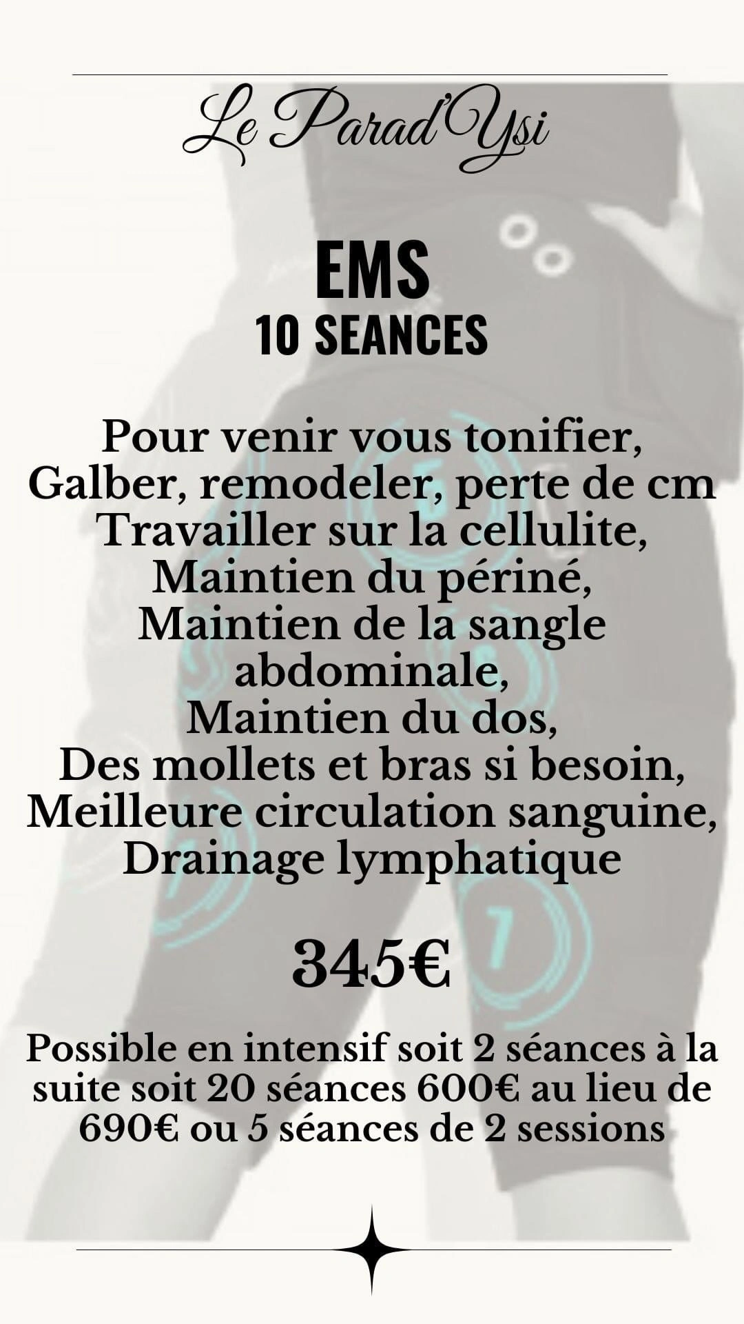 Un programme de soins présenté par l’institut · Document de présentation : tarifs et formules à confirmer.